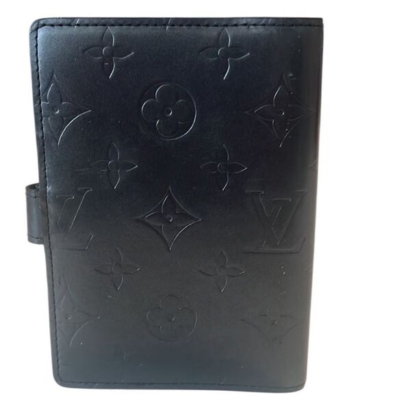 Louis Vuitton.Black Vernis Matte Embossed Leather Agenda With Ruler CA0062 - Picture 11 of 13